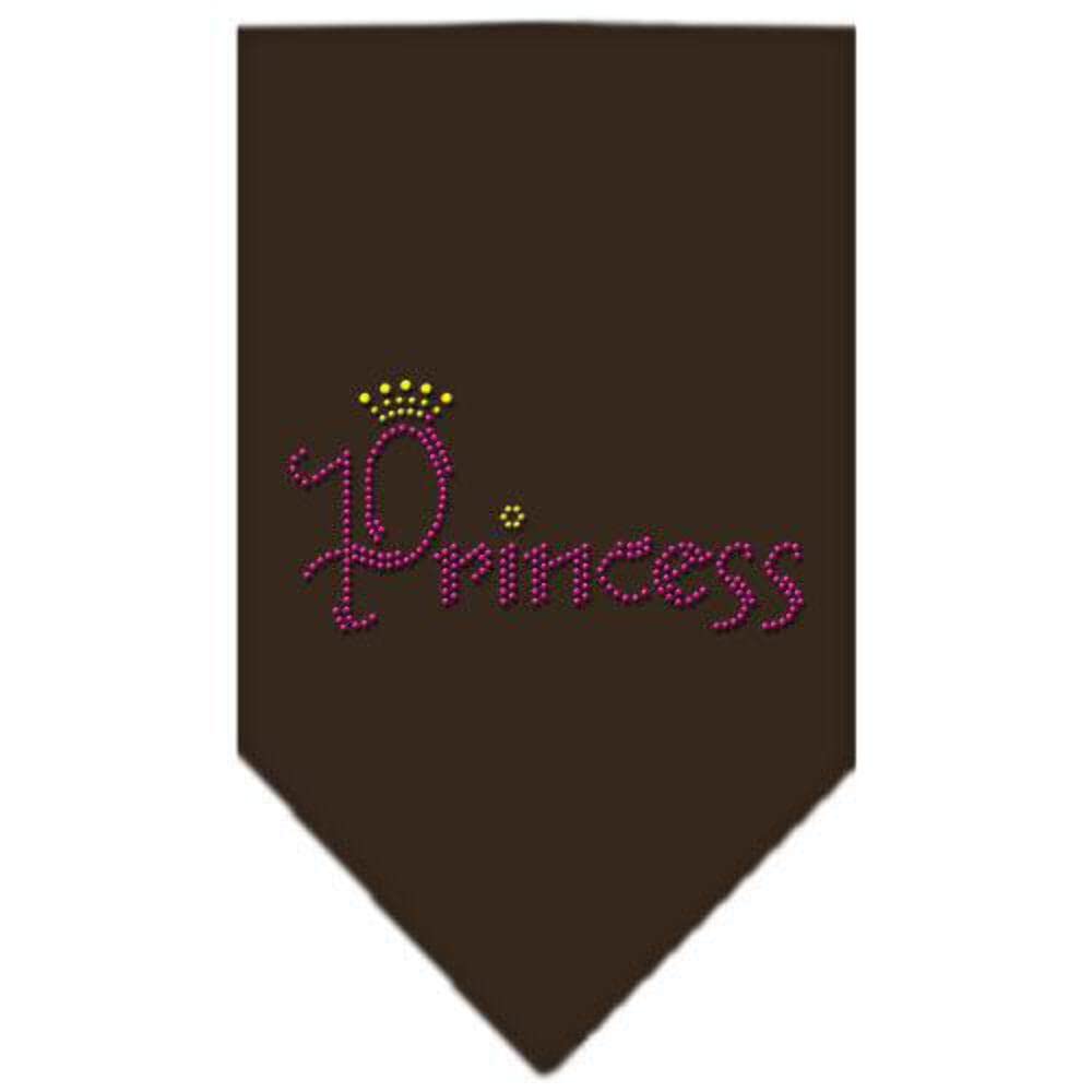 Mirage Pet Products Princess Rhinestone Bandana, Large, Cocoa