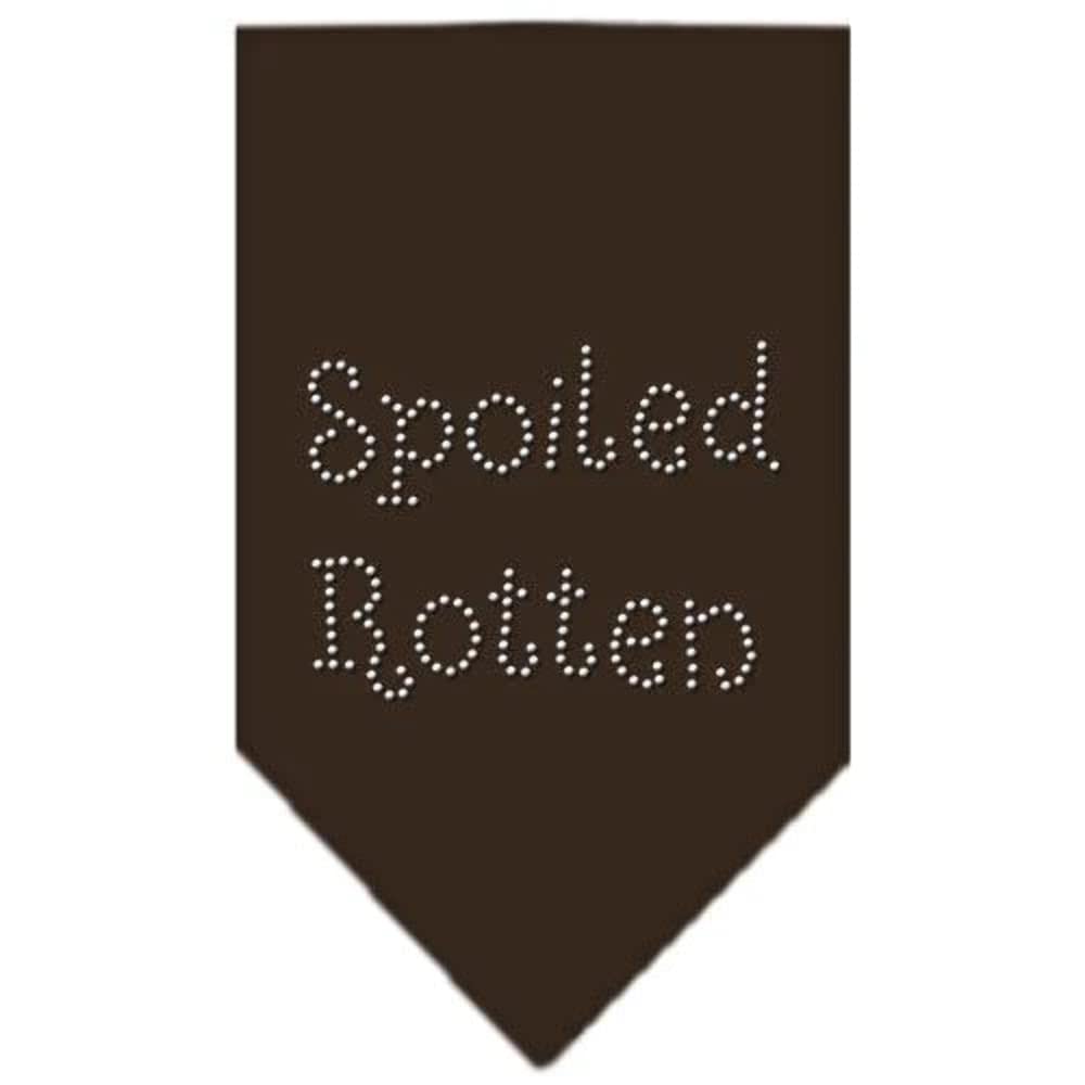 Mirage Pet Products Spoiled Rotten Rhinestone Bandana, Small, Cocoa