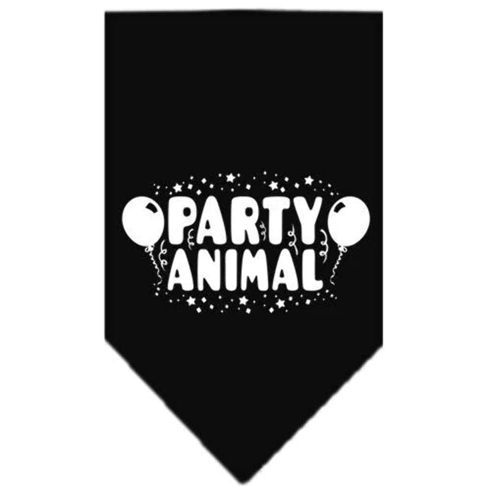 Mirage Pet Products Party Animal Screen Print Bandana for Pets, Small, Grey