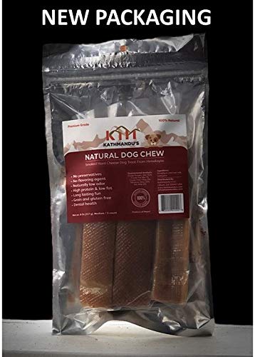 Authentic Himalayan Yak Cheese for Dogs - Medium (Pack of 3) - Sourced from Pristine Himalayan Foothill, Rawhide-Free, NO preser