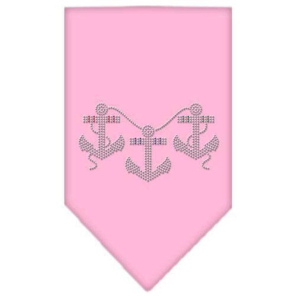 Mirage Pet Products Anchors Rhinestone Bandana, Large, White