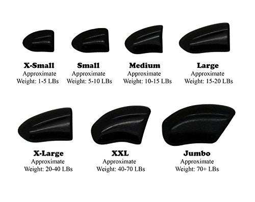 Purrdy Paws 40-Pack Soft Nail Caps for Dogs Claws Black X-Large