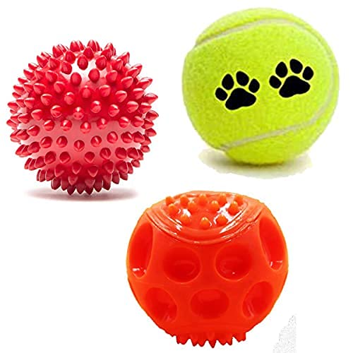 Blackdog Puppy Toys Dog Toy For Small Dogs Ball Toy Combo Teething Ball Toys, Pack Of 3 Combo Pack