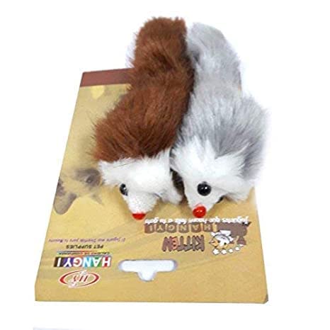 Dog Trust Plush Soft Mouse Cat Toy For Cats And Kittens, Set Of 2