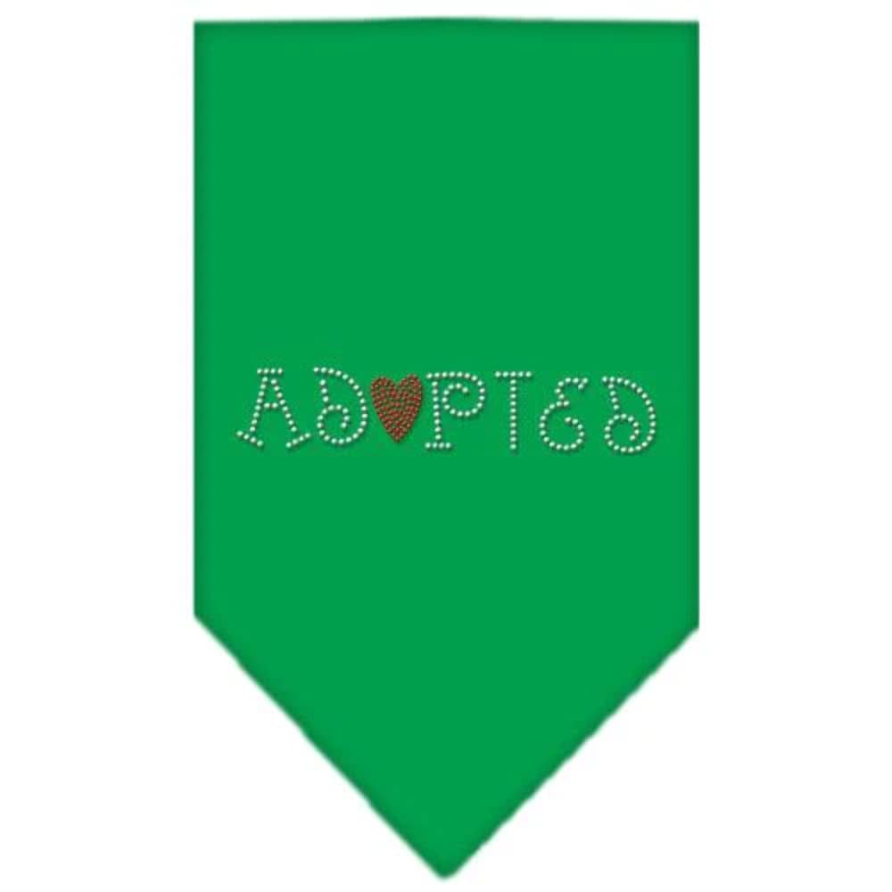 Mirage Pet Products Adopted Rhinestone Bandana, Large, White