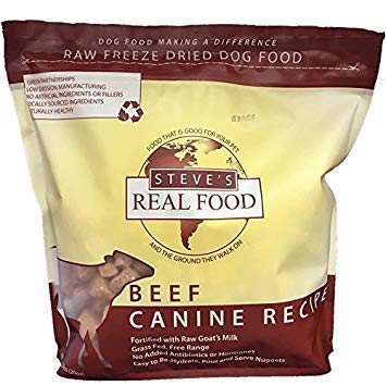 Steve's Real Food Freeze-Dried Raw Nuggets for Dogs, Beef, 1.25 lbs