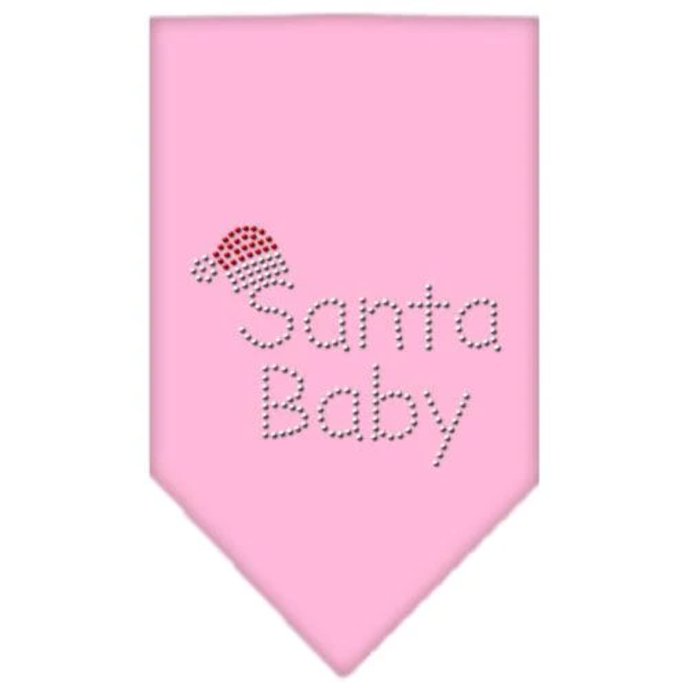 Christmas Pet and Dog Bandana Rhinestone, Santa Baby Purple Small