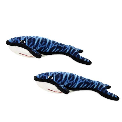 TUFFY : (2 Pack Whale Dog Toy: Ultra Durable Plush Toy with Multiple Layers & Reinforced Seams, Washable and Floats, Original Co