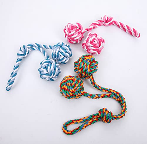 Gojira Pet Dog/Cat Chew Rope Toy  Interactive TugKnotted Teeth Cleaning, Biting, Training, Playing Toy (Color May Vary)  1 Pc