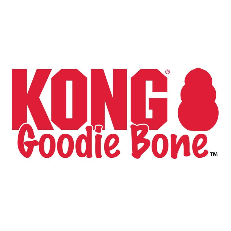KONG Goodie Bone Small 2 Pack - Classic Durable Natural Rubber Dog Bone- Treat Dispensing - Red - for Small Dogs (2 Pack)