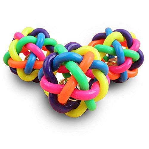 Smart Pups Squeaky Ring Rainbow Ball For Dogs For Dogs,Pack Of 1