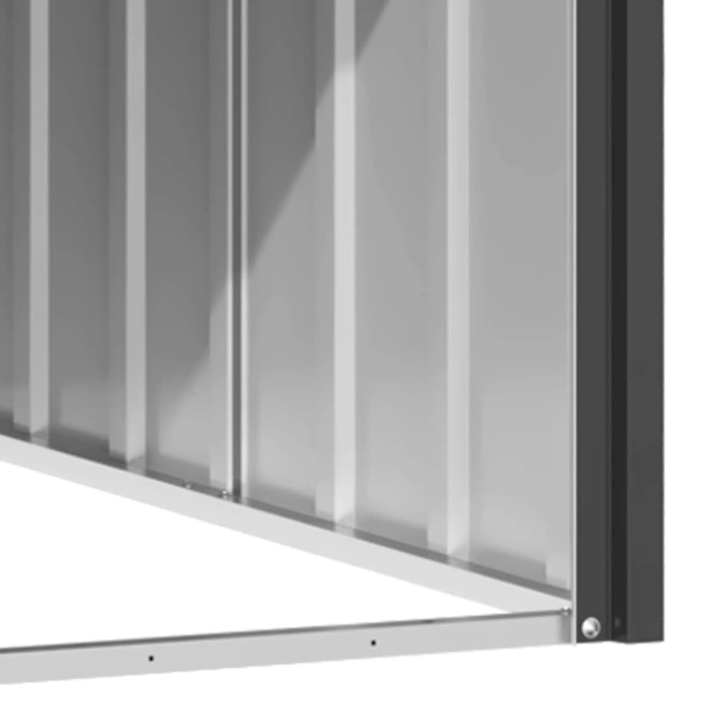 vidaXL Dog House - Durable Galvanized Steel, Weather Resistant Roof, 45.9" x 40.6" x 32.1", Anthracite, Model 171540