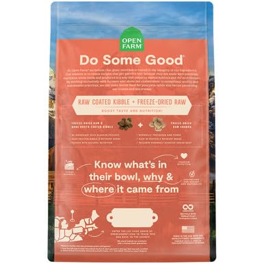 Open Farm, RawMix Dry Dog Food with Ancient Grains, Protein-Packed Kibble Coated in Bone Broth with Freeze Dried Raw Chunks, Pol