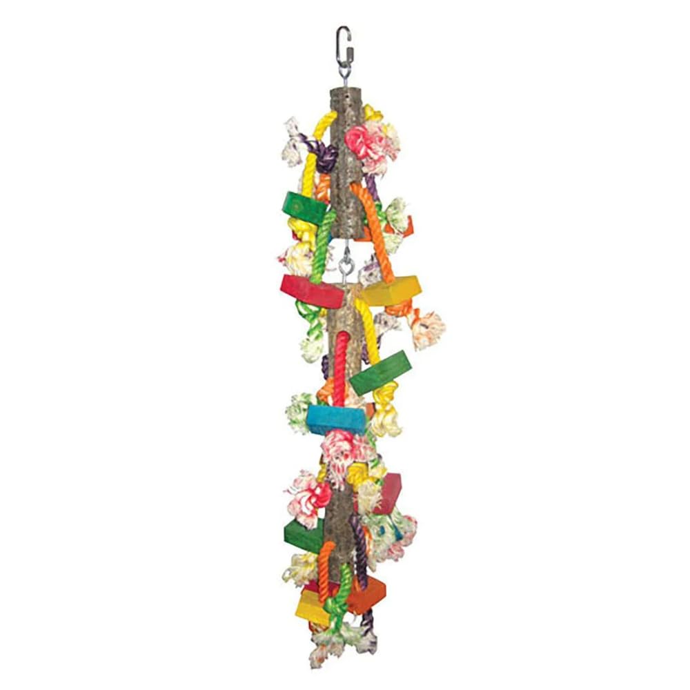 Large Real Wood With Hanging Blocks On Rope