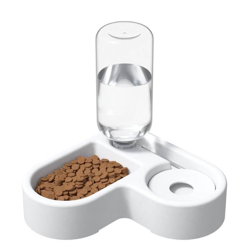 Tukloz Pet Supplies Double Bowl Feeder Automatic Multifunctional Drinking Bowl And Food Corner With Automatic Water Bottle For D