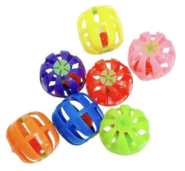 Gojira /Pets/Cat Ball Toy With Bell ScratchResistant Fun Pumpkin Shape Pet Training Toy (Color May Vary)  2 Pcs.