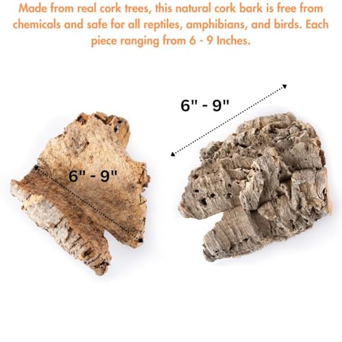 Gal  pagos (05501) Natural Cork Bark for Reptiles - Ideal for Bearded Dragons, Snakes, and Geckos - Climbing Accessory for Terra