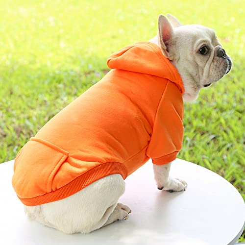 Tapbull Dog Dresses, Fashionable Pet Dog Sweatshirt Clothes In Dark Colors, Cute Cat Birthday Dress Outfit (Red/Blue/Orange 3-Pa