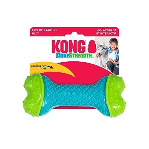 KONG CoreStrength Bone - Dog Dental Chew Toy - Durable, Multi-Layered Dog Toy for Enrichment Play & Dental Care - with Textured