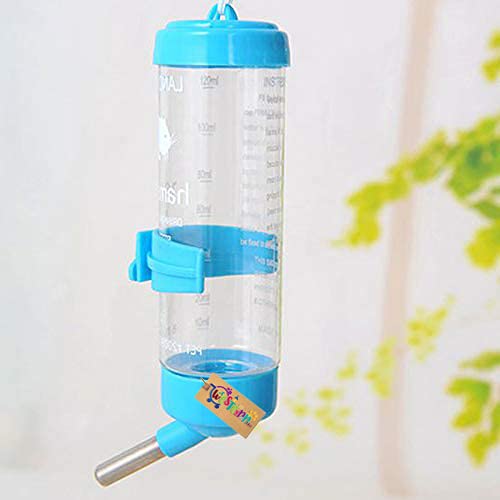 Western Era Cage Hanging Water Bottle, Dispenser Feeder, No Drip, Leak Proof, Fit For Hamster, Guinea Pig, Rabbit, Dog (Blue)
