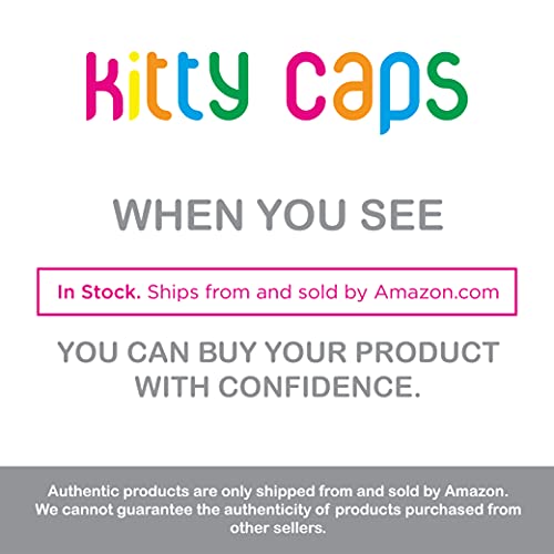 Kitty Caps Nail Caps for Cats | Safe, Stylish & Humane Alternative to Declawing | Stops Snags and Scratches, Medium (9-13 lbs),