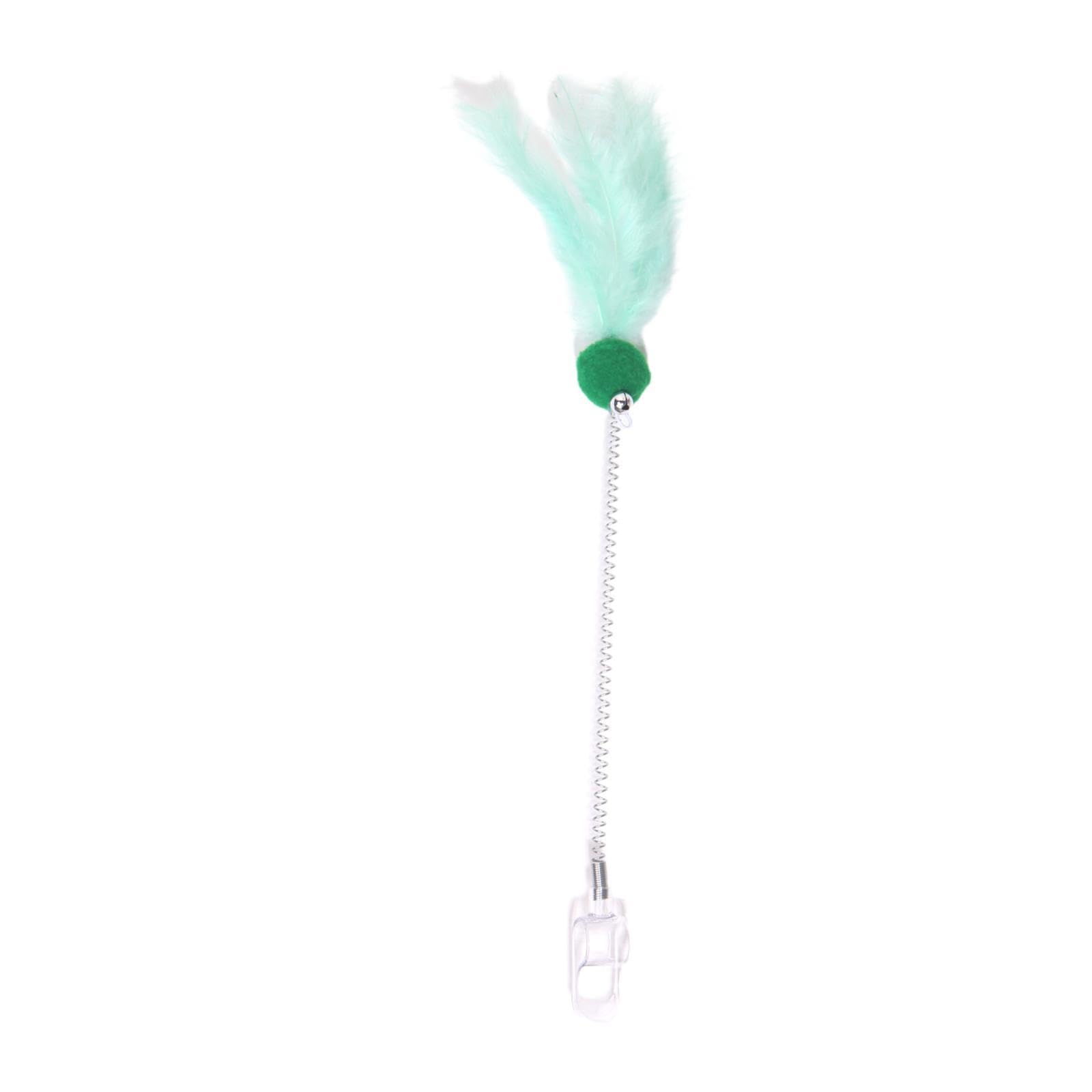 Myaddiction Interactive Cat Teaser Wand Portable Indoor Pet Toy For Pounce Flip Exercise Green