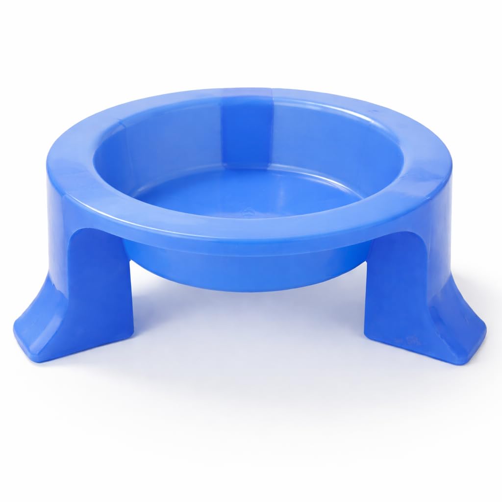 Pure Source India Elevated Pet Feeder Stand, NonSlip Dog Food Bowl, Durable Food Grade Plastic, Easy To Clean Dishwasher Safe (