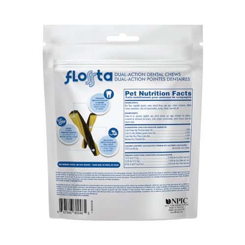 N-Bone FLOSSta Dual Action Dental Chews Mint Flavor, 12-oz Bag
