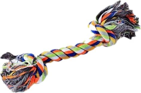 Bohobark 2 Knot Rope Toys For Dogs  Durable Cotton Rope Toy For Teething, Chewing & Training | Puppy, Dog Chewing Rope | Strong