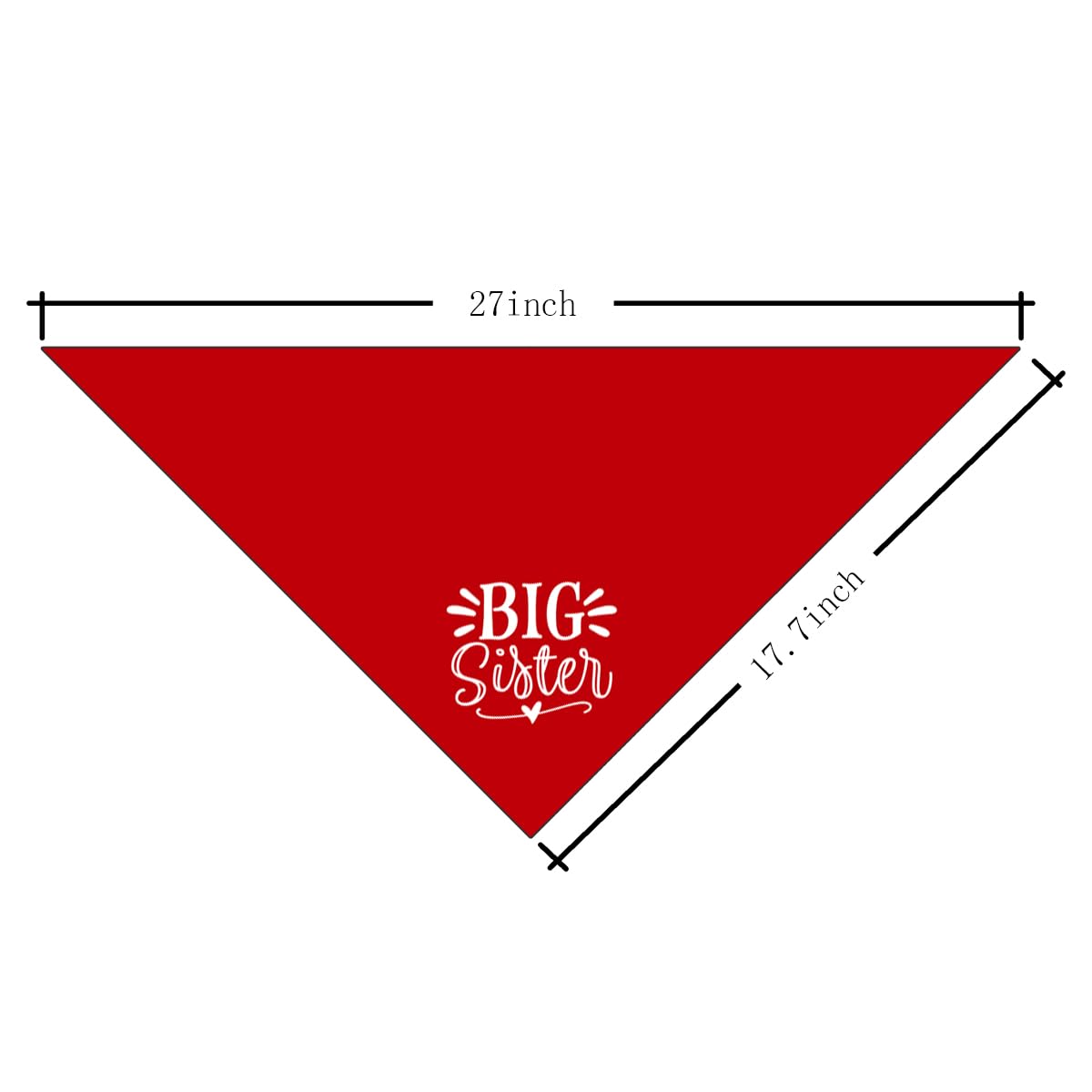 Zpprjf Big Sister Dog Bandana, Big Sister Bandana For Dog, Dog Pregnancy Announcement, Red Dog Bandana, Big Sister Dog Shirt, Do