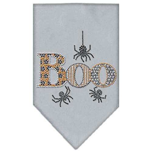 Mirage Pet Products Boo Rhinestone Bandana Grey, Small