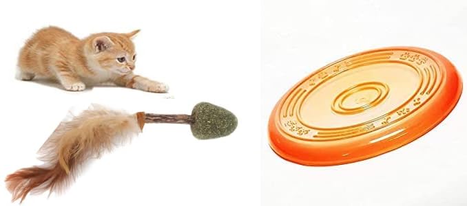 Penta Paws Cat Ball Vine Sticks Catnip Exquisite Ball Pet Biting Toy Teeth Care And NonToxic Silicon Rubber Flaying Discs Chew 