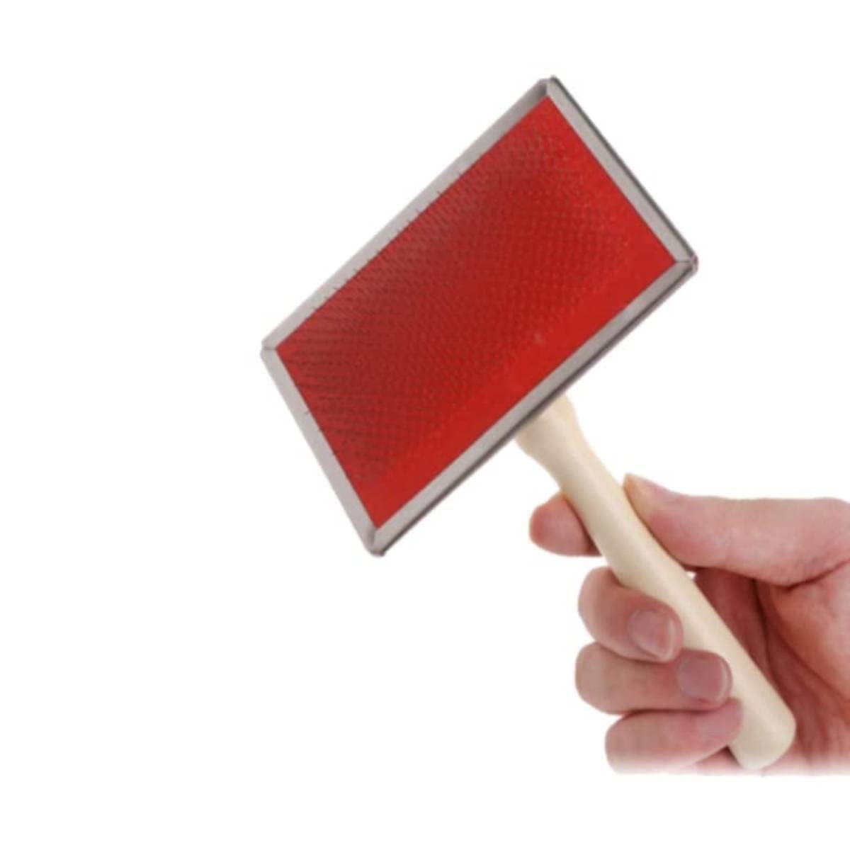 Dog Trust Comb,Pet Grooming Slicker Brush Shedding Hair Remove Brush Wood Handle Puppy Dog and Cat Cleaning for Short and Long H