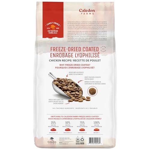 Caledon Farms Freeze-Dried Coated Chicken Recipe Premium Dry Dog Food 7.7lb