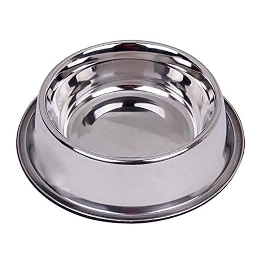 Pets Empire Stainless Steel Dog Bowl | 2500 Ml | AntiSkid NonTip ExtraLarge HeavyDuty Pet Feeding Bowl | Food & Water Bowl F