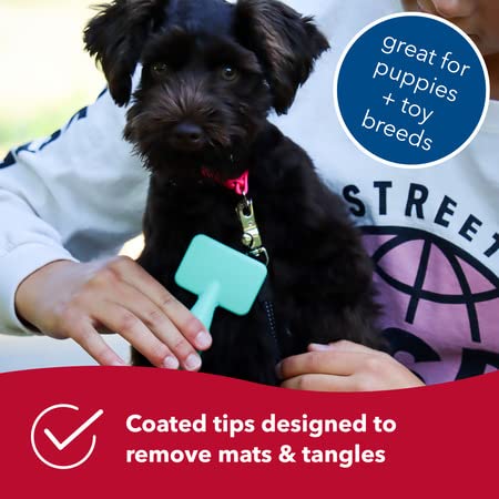 Coastal Pet Li'L Pals Dog Slicker Brush With Coated Tips - Dog Grooming Brush For Small Breeds & Puppies - One Size