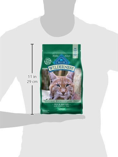 Blue Buffalo Wilderness Natures Evolutionary Diet High-Protein, Grain-Free Natural Dry Food for Adult Cats, Duck, 5-lb. Bag