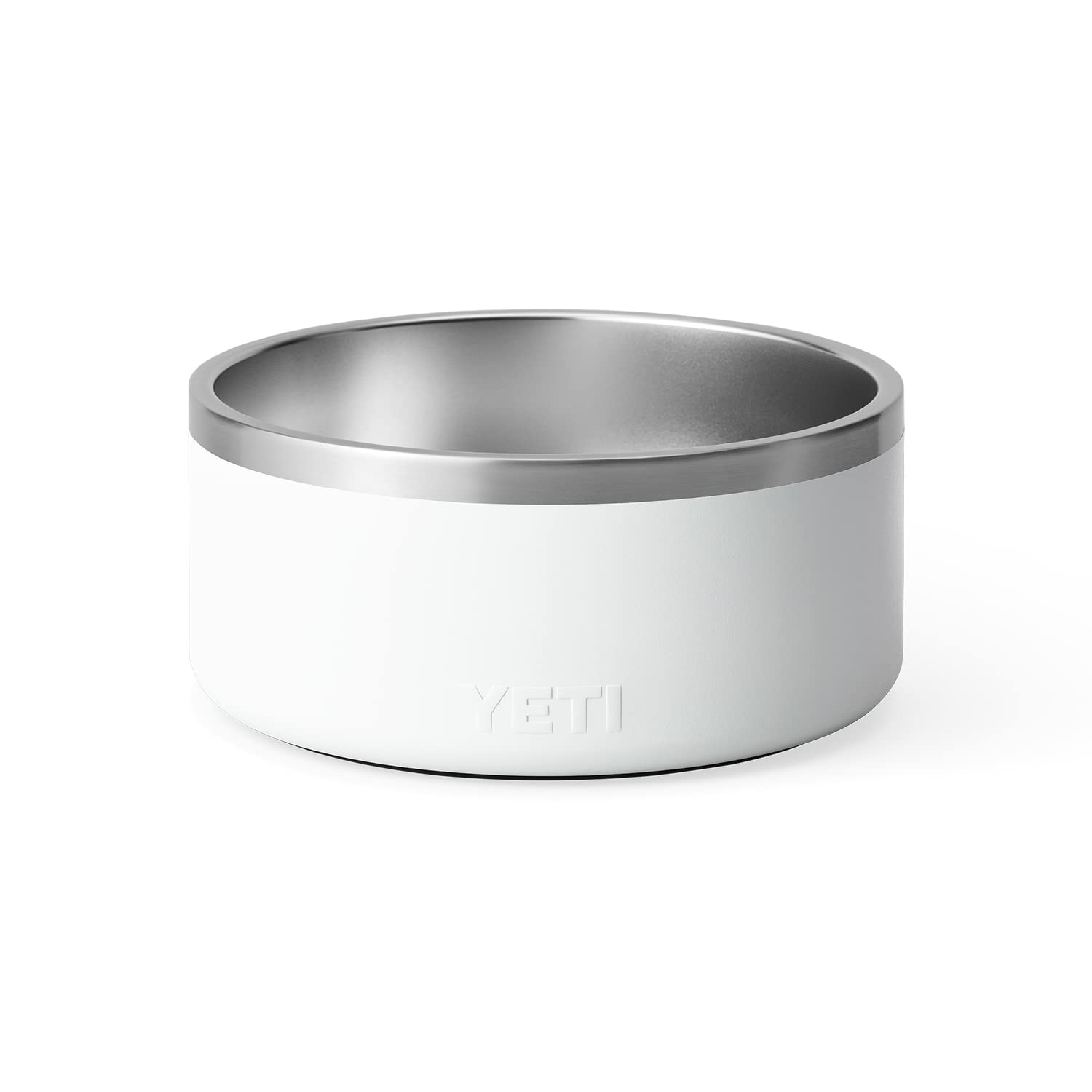 YETI Boomer 8, Stainless Steel, Non-Slip Dog Bowl, Holds 64 Ounces, White