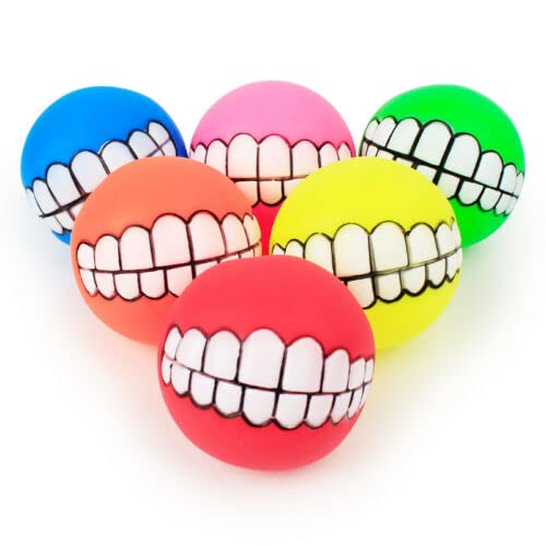 Pups&Pets Dog Squeaky Sound Ball Puppy Chew Teeth Toy Squeaker Ball Funny Playing Toys For Dogs, Cat And Puppies  Pack Of 1 (Co