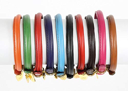 Digby & Fox Rolled Leather Dog Collar (Xx-Large, Tan)