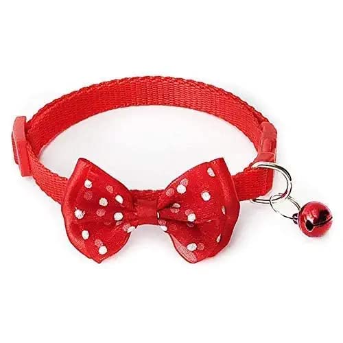 Dog Trust Dog Collar With BellBow Tie Cute Safety Collars For Puppies And Small Dogs (Color May Very)