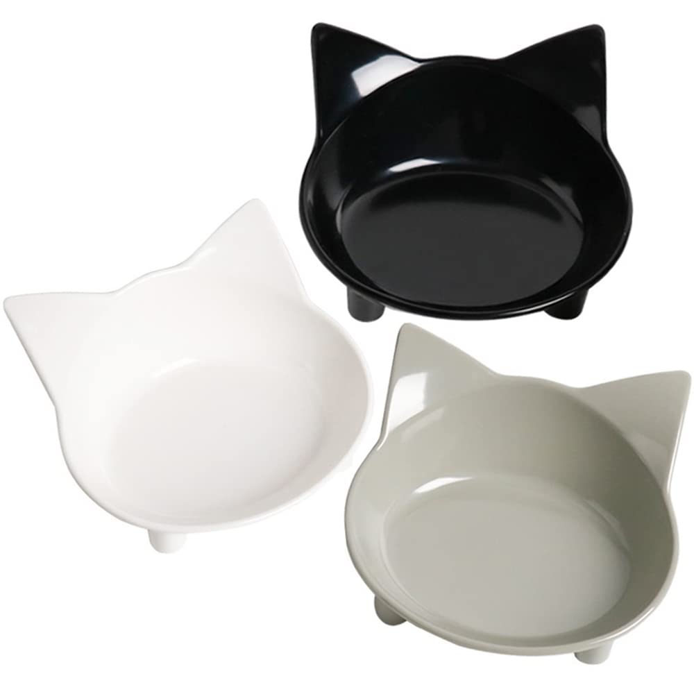 Cat Bowl Cat Food Bowls Non Slip dog Dish Pet Food Bowls Shallow Cat Water Bowl Cat Feeding Wide Bowls to Stress Relief of Whisk