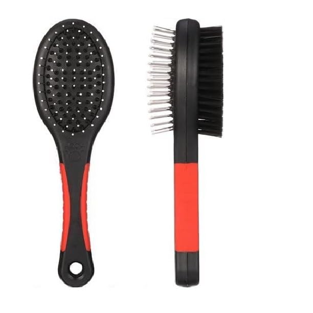 Pups&Pets Double Sided Pet Brush  Dog Cat Hair Grooming Coat Comb Fur Cleaner Pin Bristle Grooming Brushes