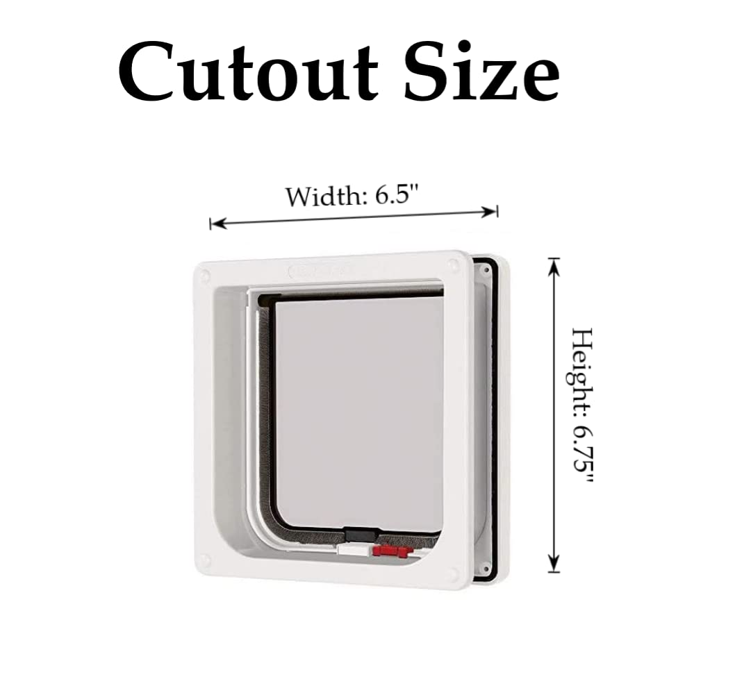 Cat Mate Lockable Cat Flap with Door Liner, White