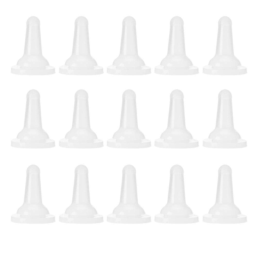 Pet Feeding Bottle Nipples, Pack of 15 Pet Cat Dog Silicone Safety Soft Nurse Feeding Bottle Feeder Nipple Accessory Replacement