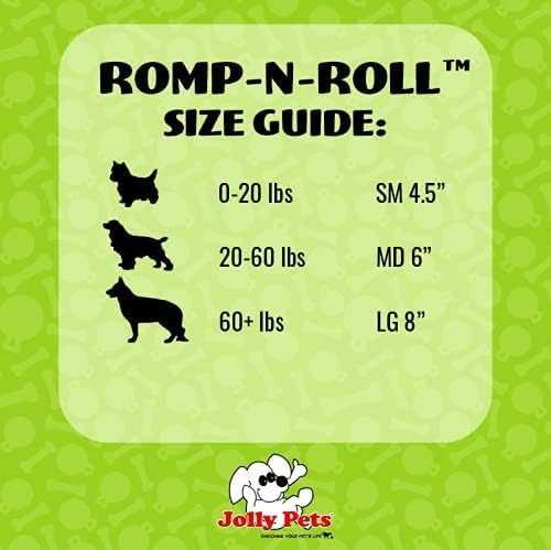 Jolly Pets Romp-N-Roll Rope And Ball Dog Toy, 8 Inches/Large, Blue, Model:608 Bl