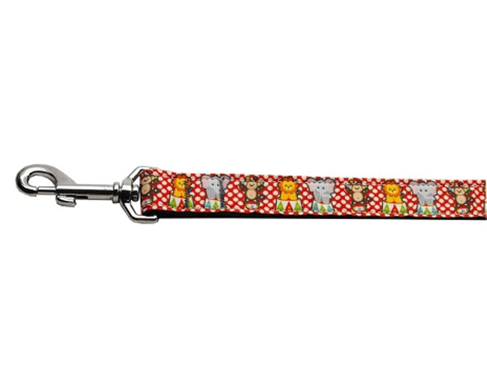 Pet Dog & Cat Nylon Collar or Leash, "Circus Smirkus" 3/8" w x 4 ft. leash
