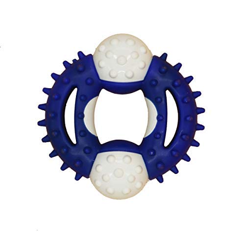 Psk Pet Mart Tpr Hard Chew Spike Ring Dental Teething Toy For Small Dogs & Puppies,3.5 Inch