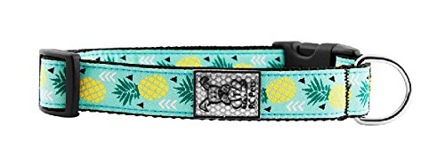 Rc Pets 1/2 Inch Adjustable Dog Clip Collar, Xx-Small, Pineapple Parade