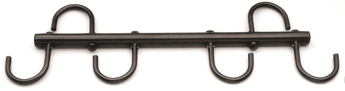 Partrade 064807 Steel Tack Rack With Swivel Hooks Black, 17'